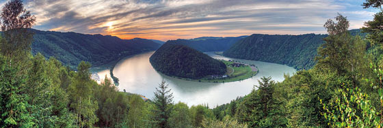 Schlögener Donauschlinge auf Edelstahl