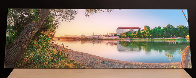 Linz-Donau bei Sonnenaufgang, Acrylglas