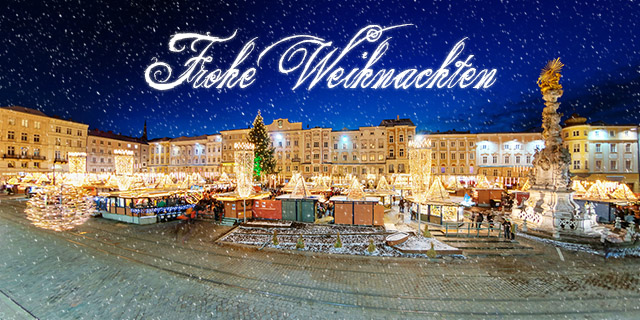 Linzer Christkindlmarkt am Hauptplatz als E-Card versenden