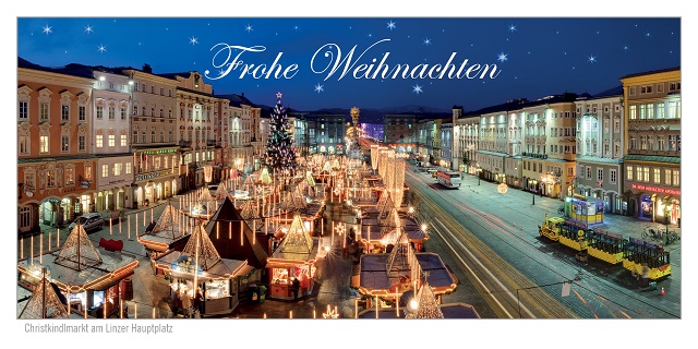 Christkindlmarkt am Linzer Hauptplatz als E-Card versenden