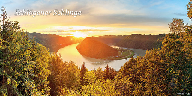 Haibach ob der Donau - Blick auf die Schlögener Schlinge als E-Card versenden