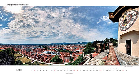 August - Graz - Aussicht vom Uhrturm