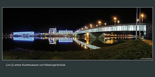 Lentos Kunstmuseum und Nibelungenbrücke