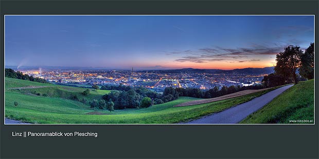 Panoramablick von Plesching