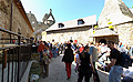 vom Ritteressen - Mittelalterfest auf der Burg-Ruine Aggstein in der Wachau - Mittelalterfest - Ritteressen