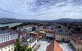 360° Foto Statdpfarrkirche Linz,  Aussicht auf Linz Ost